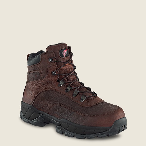 Red Wing Hiking Boots Mens Dark Brown - Truhiker - 6-inch Waterproof Soft Toe - 7295803-ZP